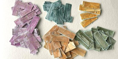 深まる秋色のシール作り