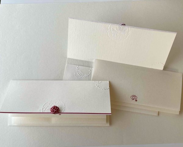 画像1: 簡易金封キット(水引梅結び) (1)