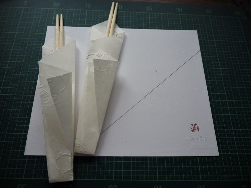 斜め折り箸袋の型紙完成！